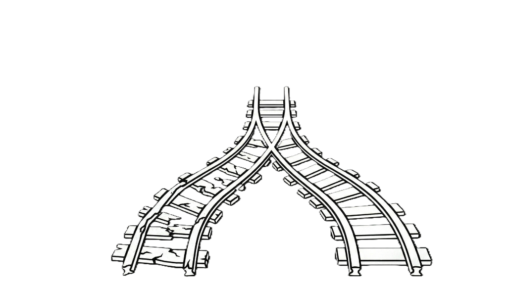 選択の分岐点 線路イメージ